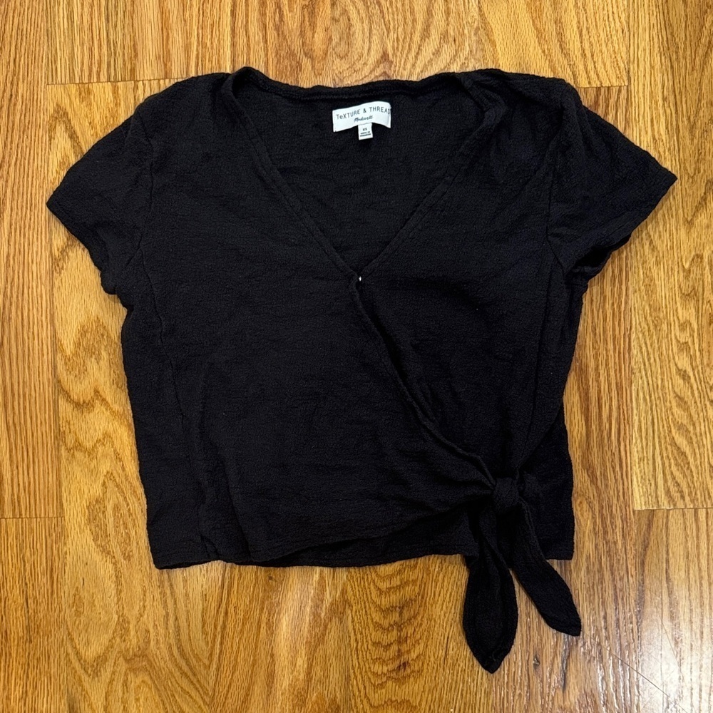 Madewell Women’s Black Wrap Top